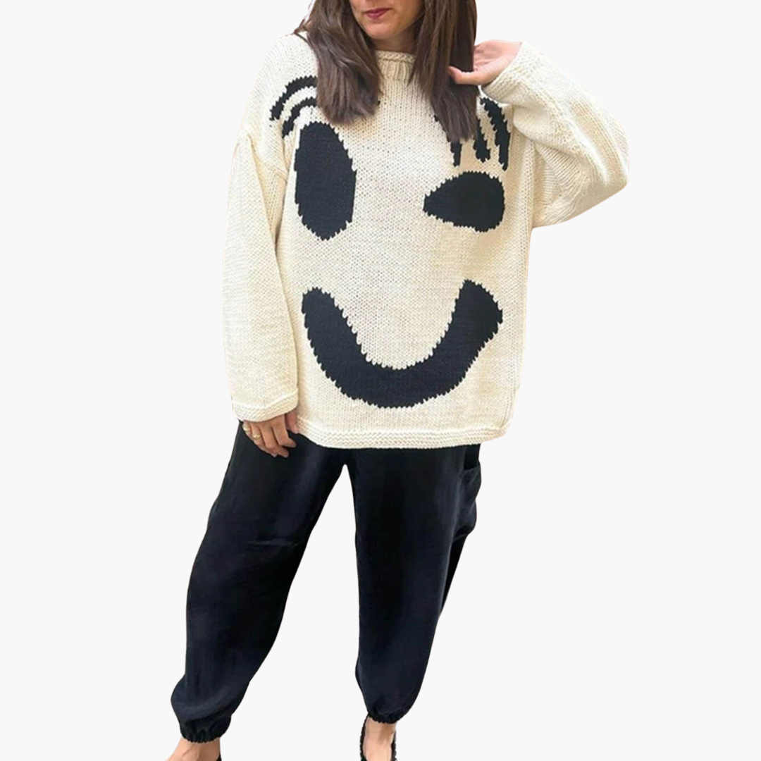 Cozy Women's Jumper with Large Fit and Fun Design