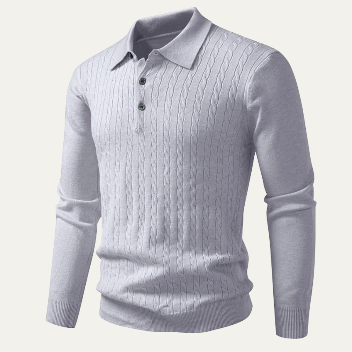 Comfortable Men's Cotton Relaxed Fit Polo Sweater