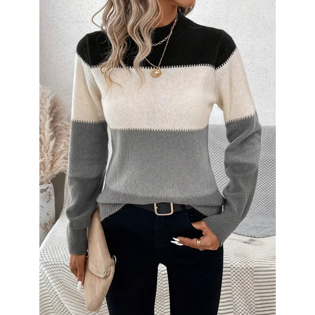 Classic Crew Neck Wool Blend Sweater
