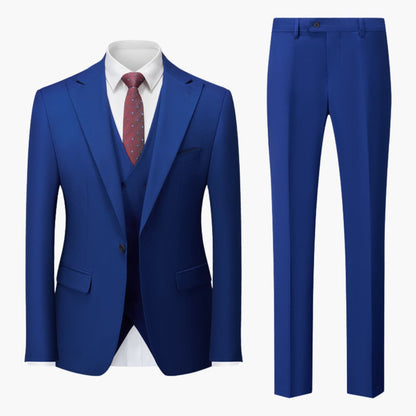 Classic Tailored Fit Men's 3 Piece Business Suit