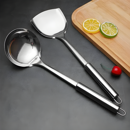 Essential Cookware Set of Durable Metal Utensils