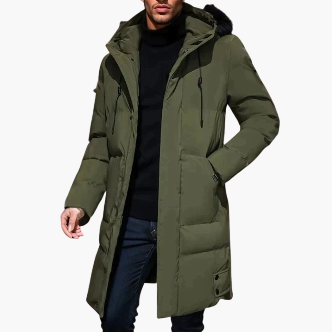 Waterproof Men's Coat with Hood and Zipper