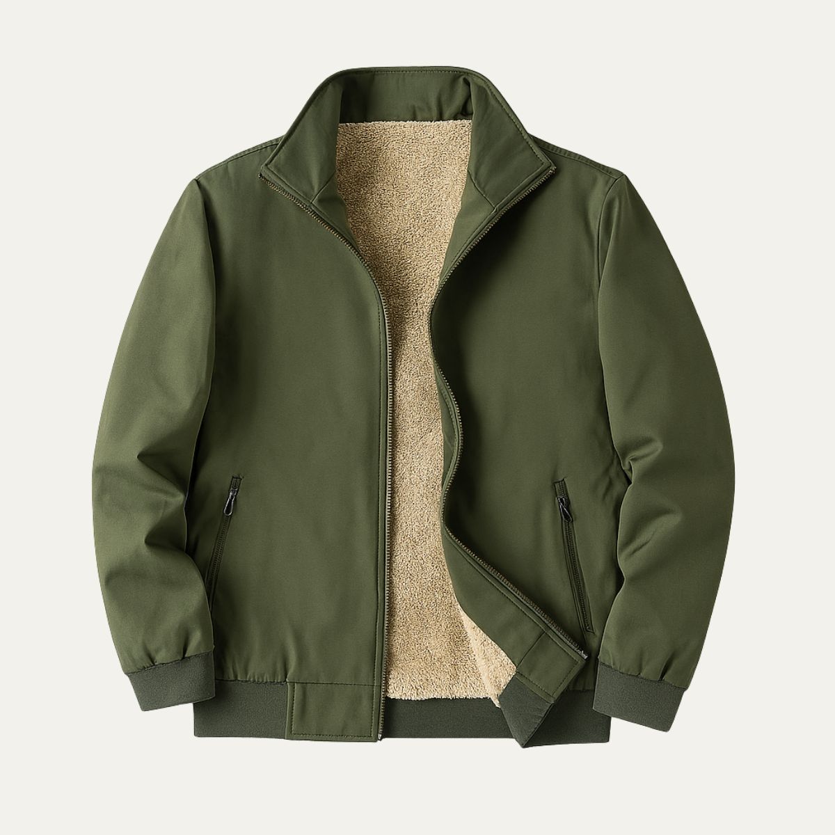 Waterproof Men's Fleece Jacket - Lightweight Windbreaker Coat