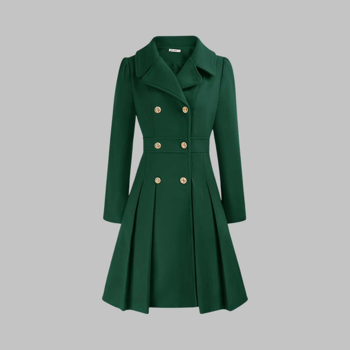 Elegant Double Breasted Long Coat