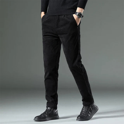 Classic Ribbed Corduroy Pants with Belt Loops