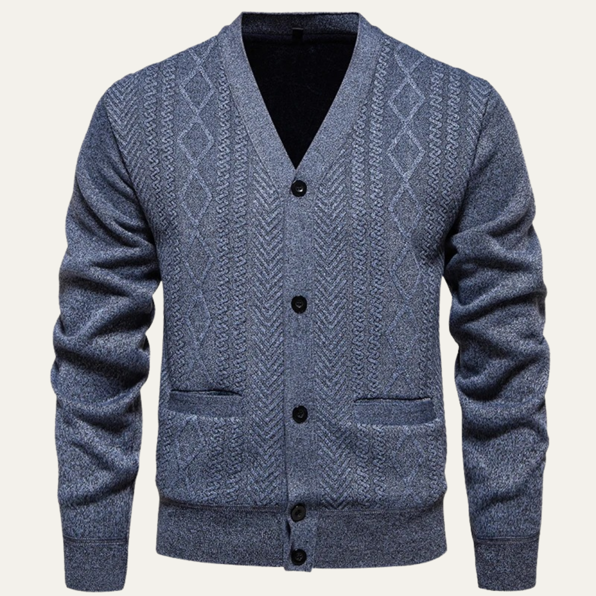 Comfortable Men's V Neck Soft Knit Sweater