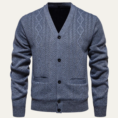 Comfortable Men's V Neck Soft Knit Sweater