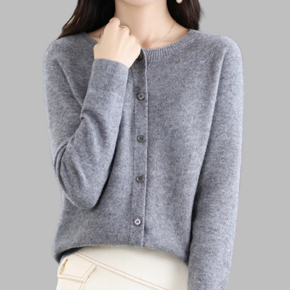 Ladies Classic Open Front Sweater