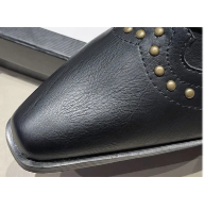 Decorative Buckle Cowboy Boots