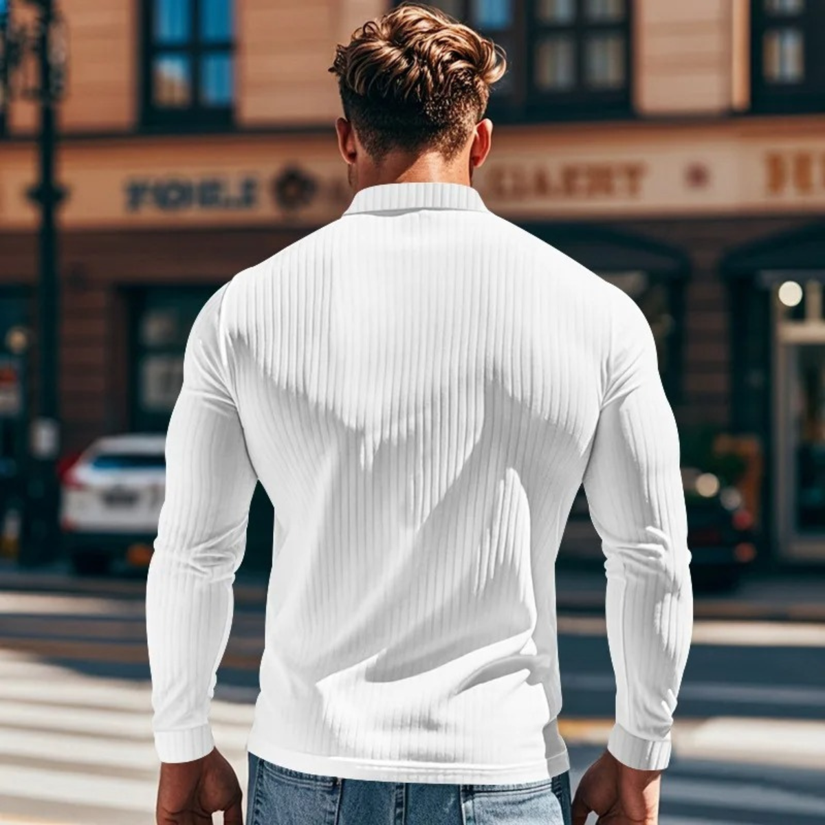 Classic Fit Men's Textured Polo Shirt