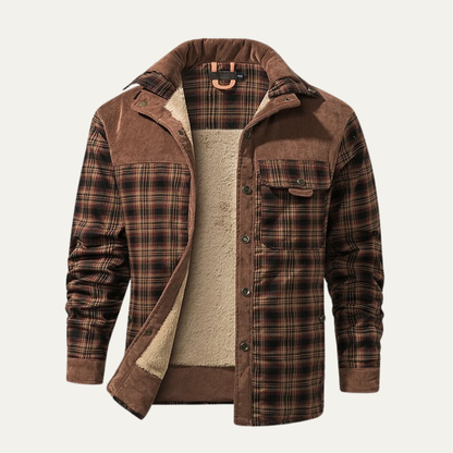 Warm Plaid Flannel Jacket for Men