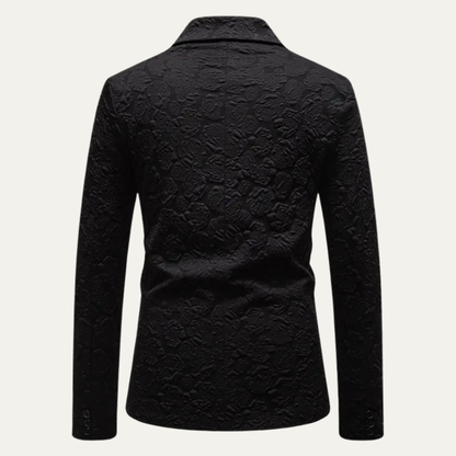 Stylish Men's Rose Print Slim Fit Blazer