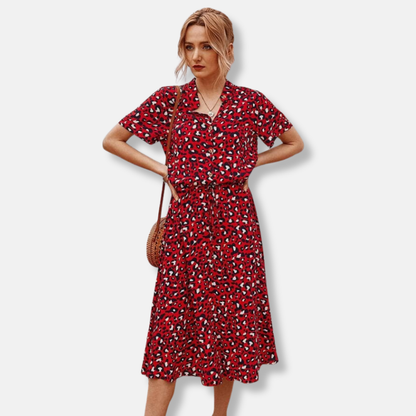 Chic Leopard Print Women's Dress