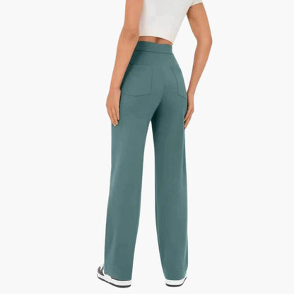 Women's Comfortable Wide Leg Pants with Button Front