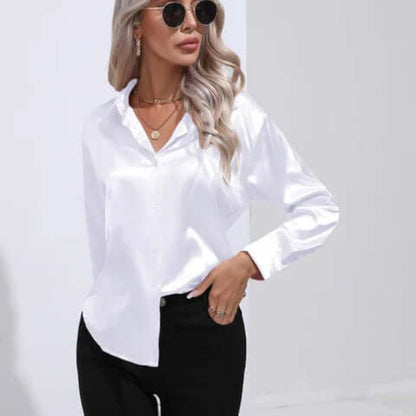 Ladies Soft Flowy Long Sleeve Top