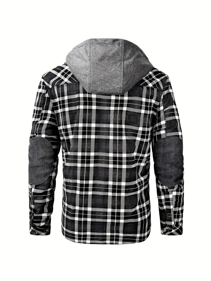Plaid Hoodie Winter Jacket