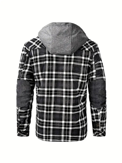 Plaid Hoodie Winter Jacket