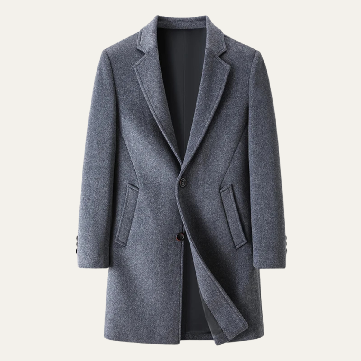 Classic Men's Wool Smart Overcoat - Nocini