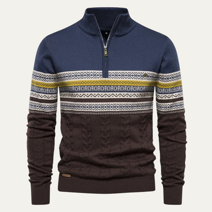 Classic Fair Isle Knit Men's Sweater