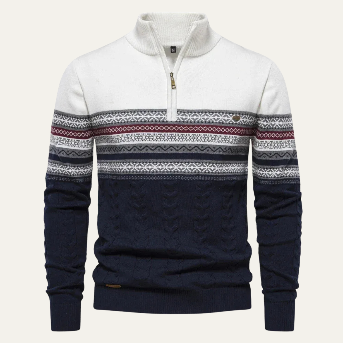 Classic Fair Isle Knit Men's Sweater - Nocini