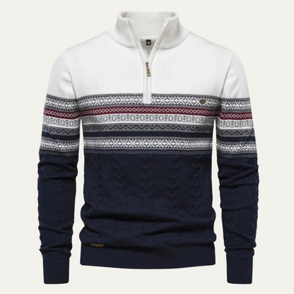 Classic Fair Isle Knit Men's Sweater - Nocini