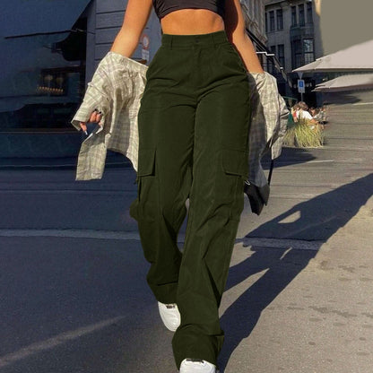 Comfortable High Rise Cargo Pants