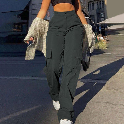 Comfortable High Rise Cargo Pants