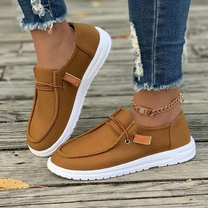 Comfortable Women's Corduroy Lace Up Shoes
