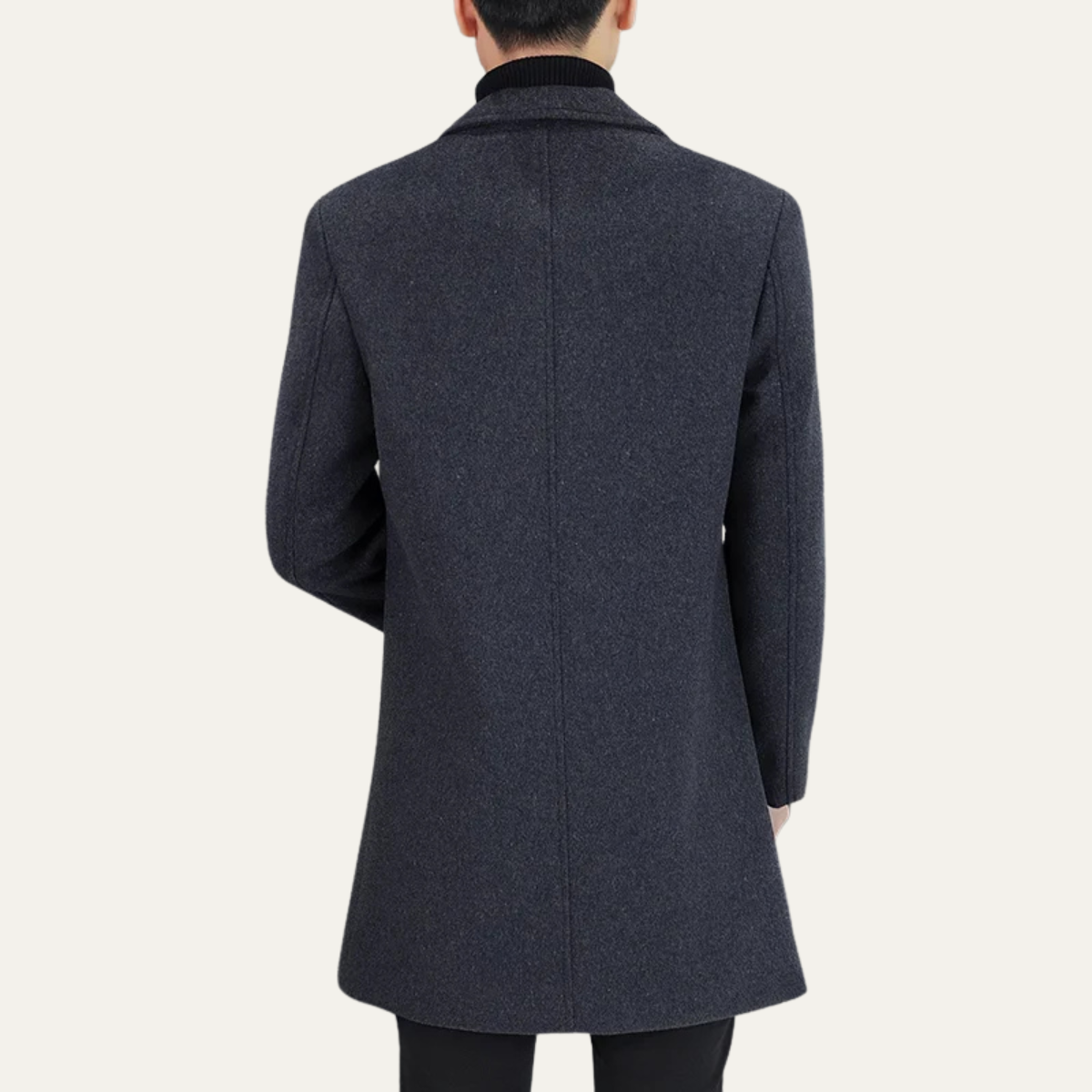 Classic Men's Wool Smart Overcoat