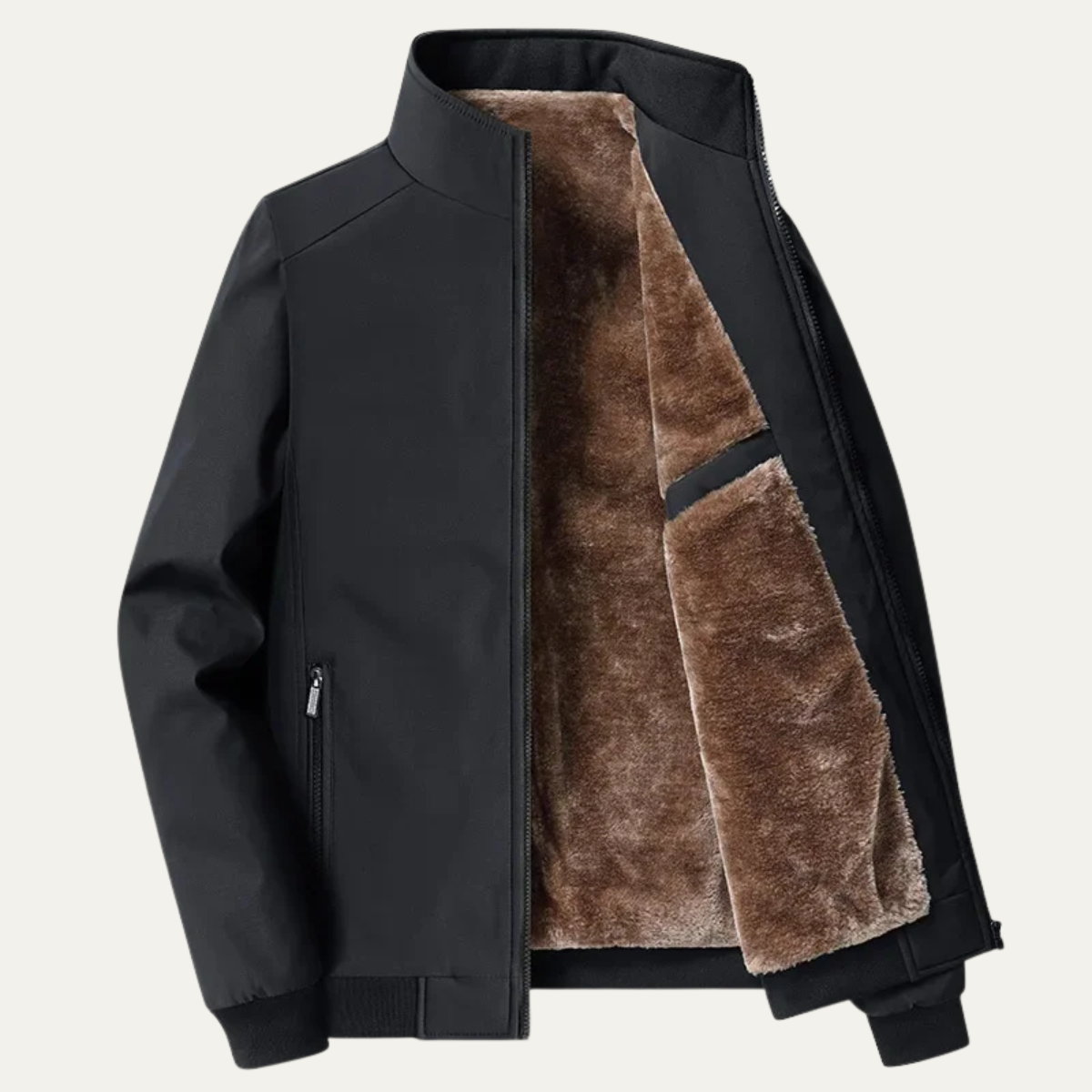 Warm Fleece Lined Mens Winter Jacket