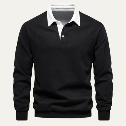 Traditional Fit Mens Long Sleeve Polo Shirt