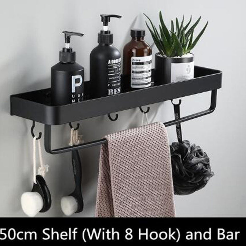 Sleek Metal Wall Storage Shelf - Olytrend