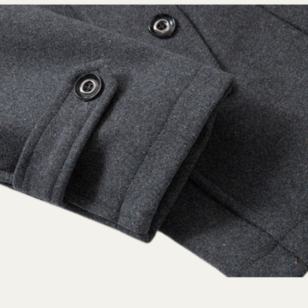 Warm Double Layered Mens Wool Overcoat