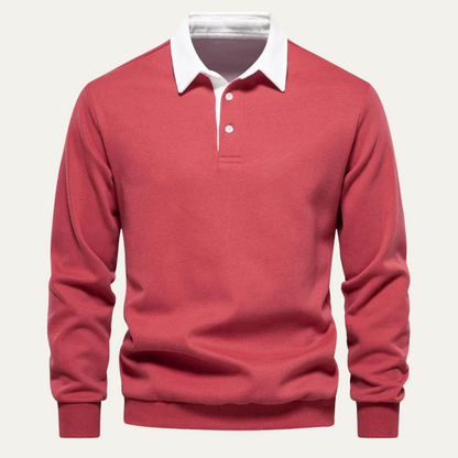 Traditional Fit Mens Long Sleeve Polo Shirt