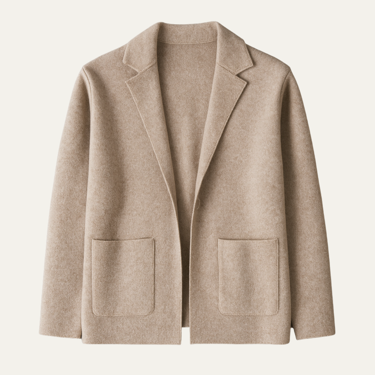 Comfortable Men's Merino Wool Crew Neck Cardigan Sweater - Nocini