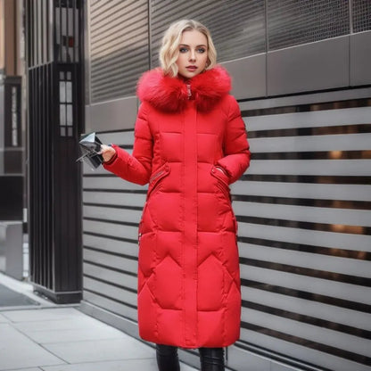 Warm Padded Parka with Faux Fur Hood