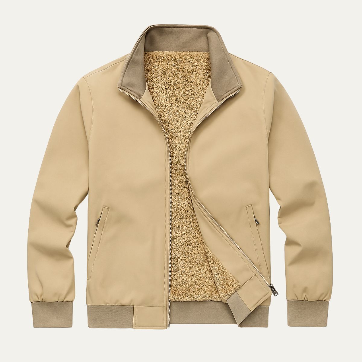 Waterproof Men's Fleece Jacket - Lightweight Windbreaker Coat