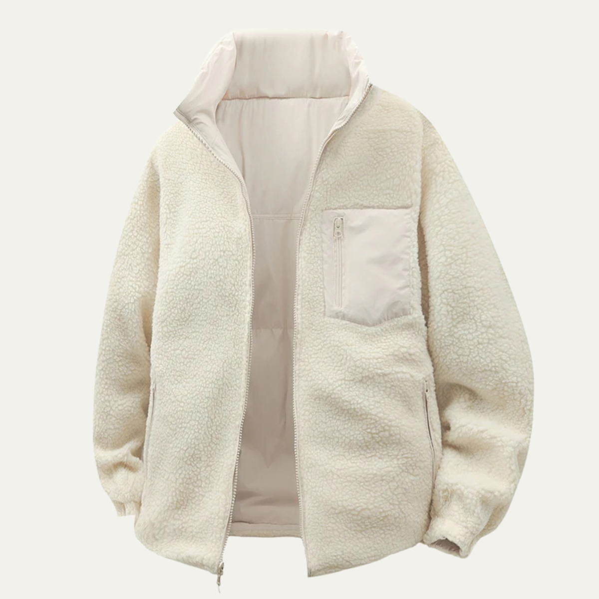 Thermal Double Layered Fleece Sherpa Mens Jacket - Nocini