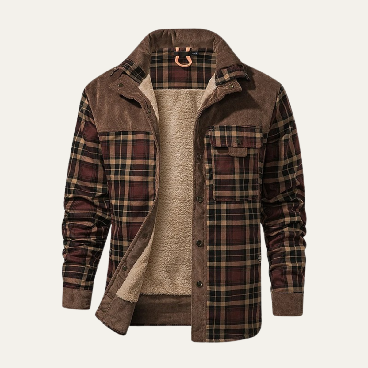 Warm Plaid Flannel Jacket for Men