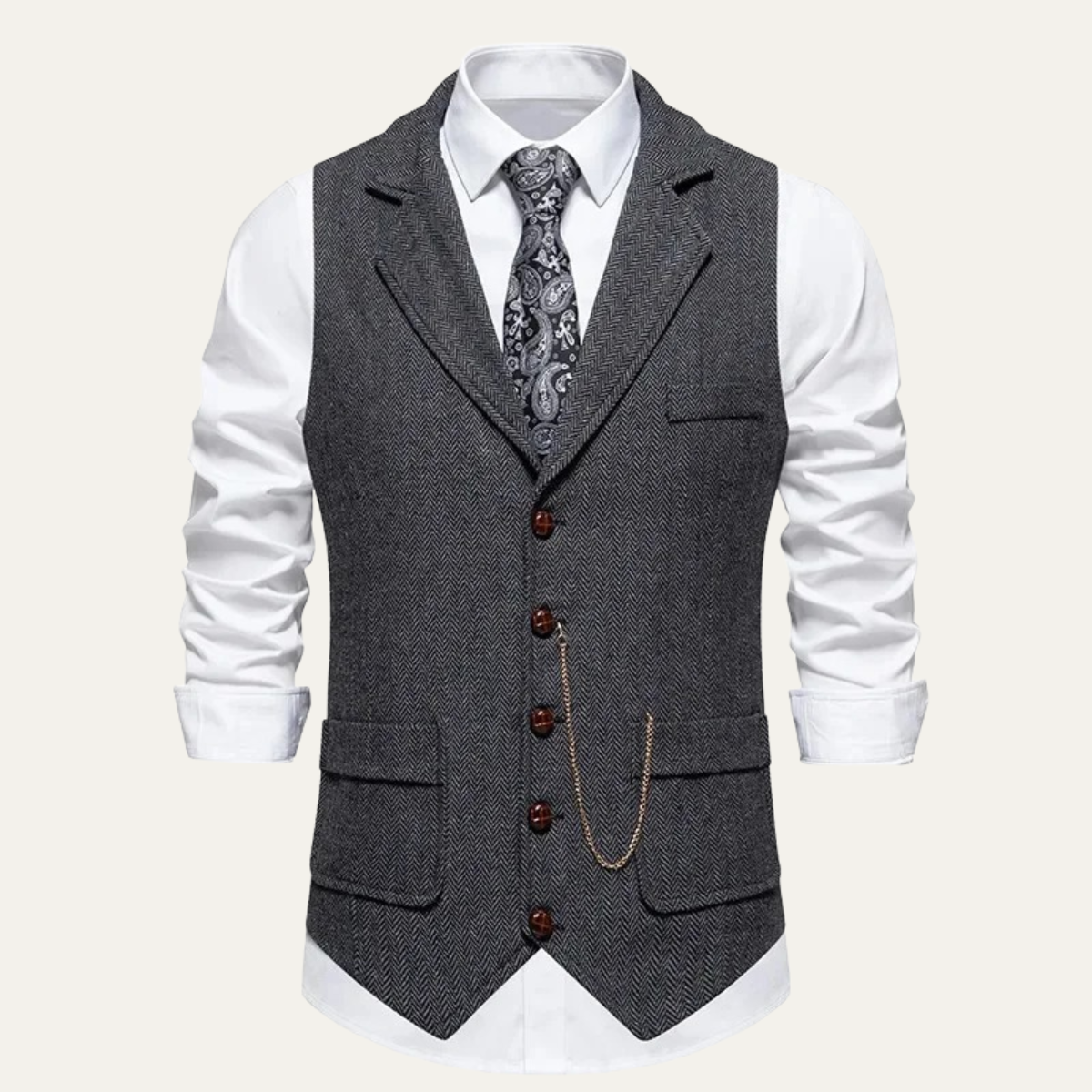 Traditional Mens Wool Tweed Waistcoat