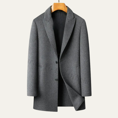 Timeless Double Breasted Wool Pea Coat for Men