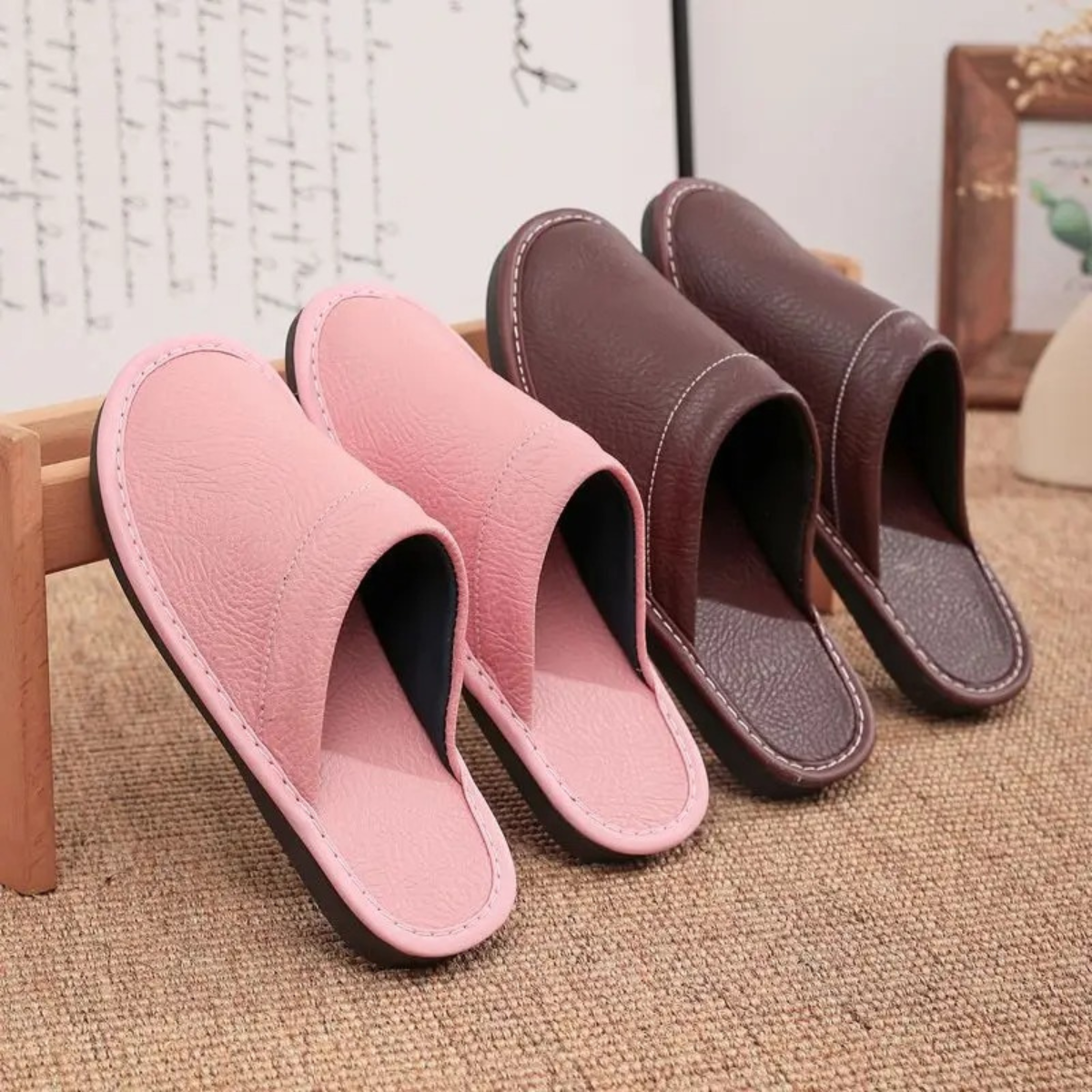 Comfortable Men's Leather Slippers