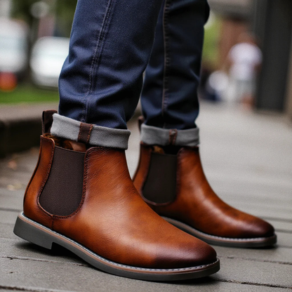 Vintage Men's Leather Chelsea Ankle Boots