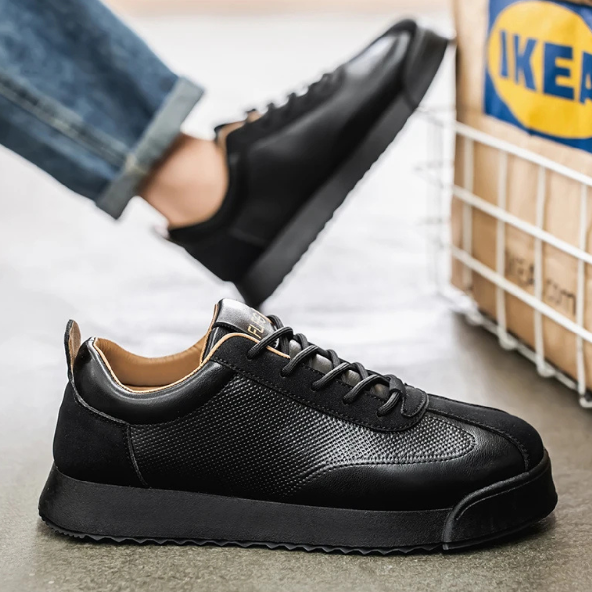 Classic Vintage Leather Sneakers For Men