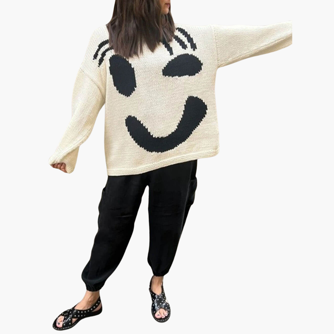 Cozy Women's Jumper with Large Fit and Fun Design