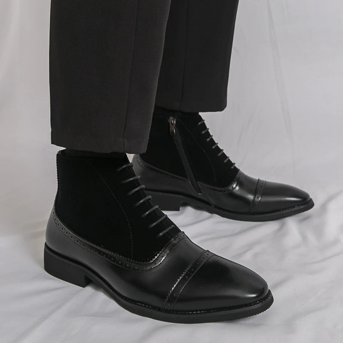 Luxury Men's Black Leather Chelsea Boots