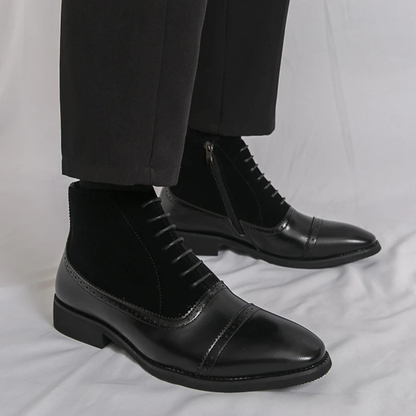 Luxury Men's Black Leather Chelsea Boots