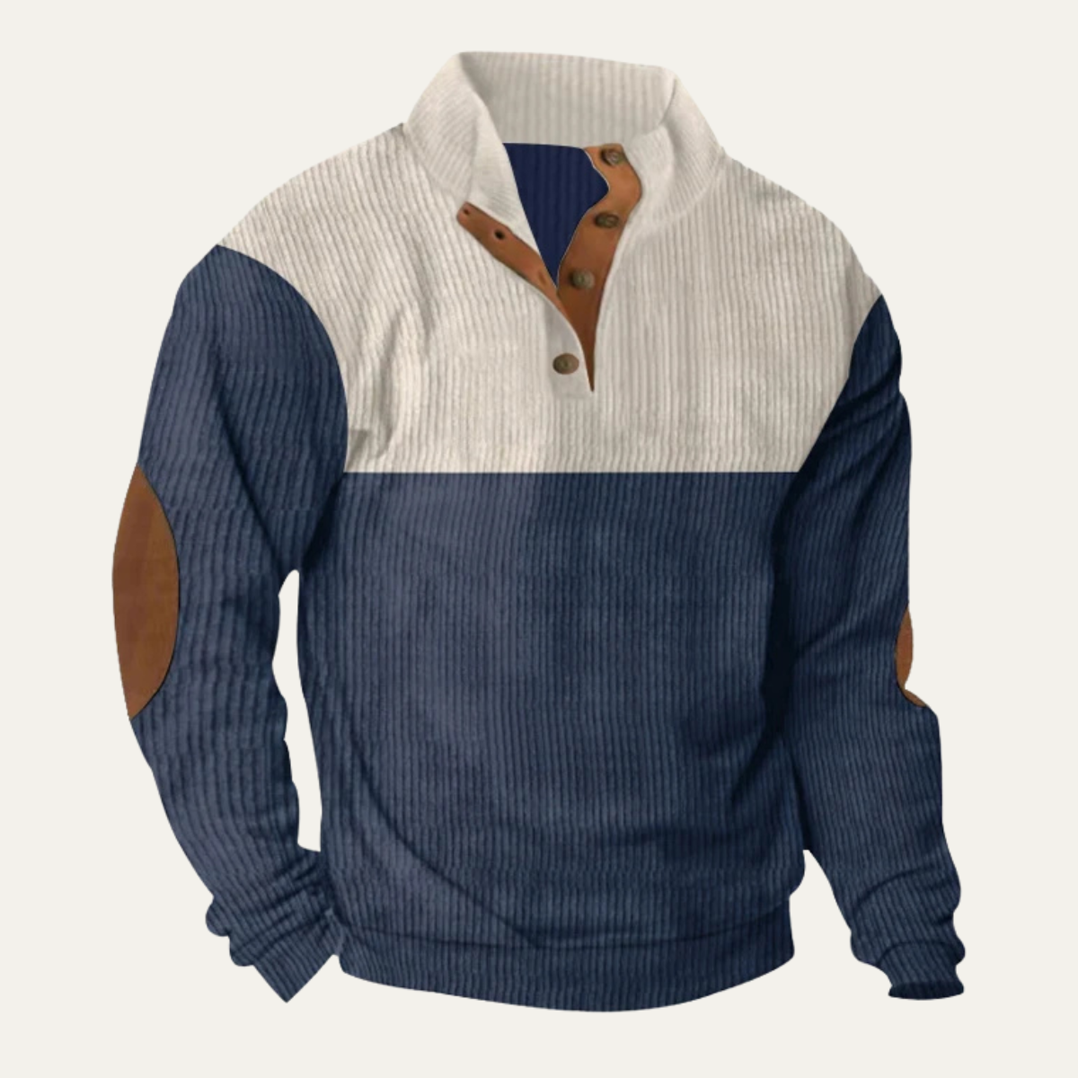 Relaxed Fit Mens Corduroy Pullover Sweater
