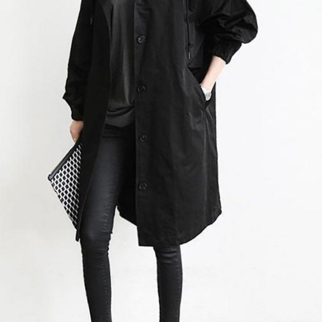 Timeless Women's Double Breasted Hooded Coat - Nocini