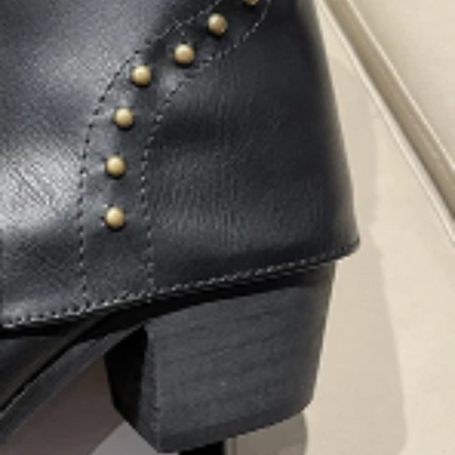 Decorative Buckle Cowboy Boots